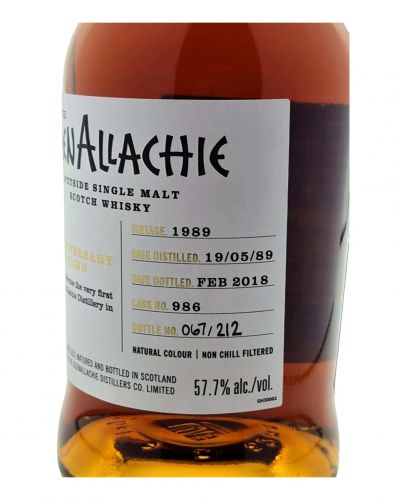 Glenallachie 28yo 1989/2018 50th Anniversary bottling | Single Cask #986